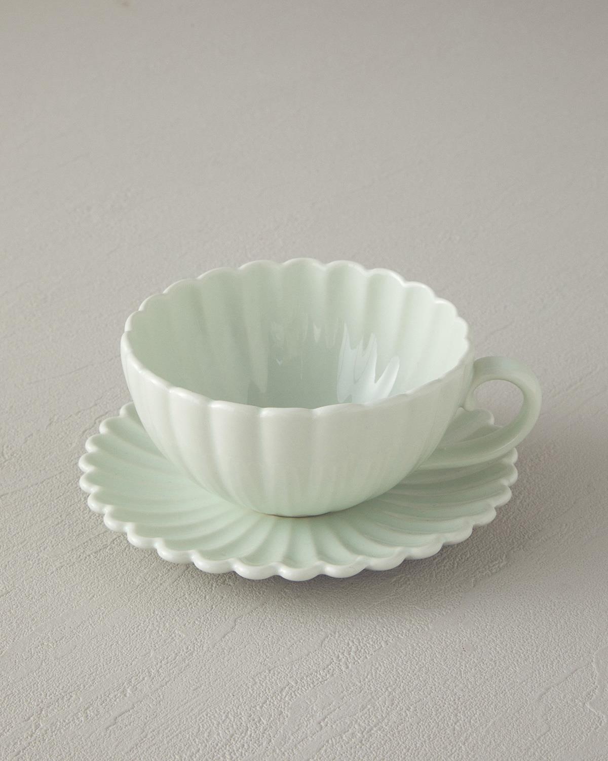 Fiore New Bone China Çay Fincanı Takımı Mint