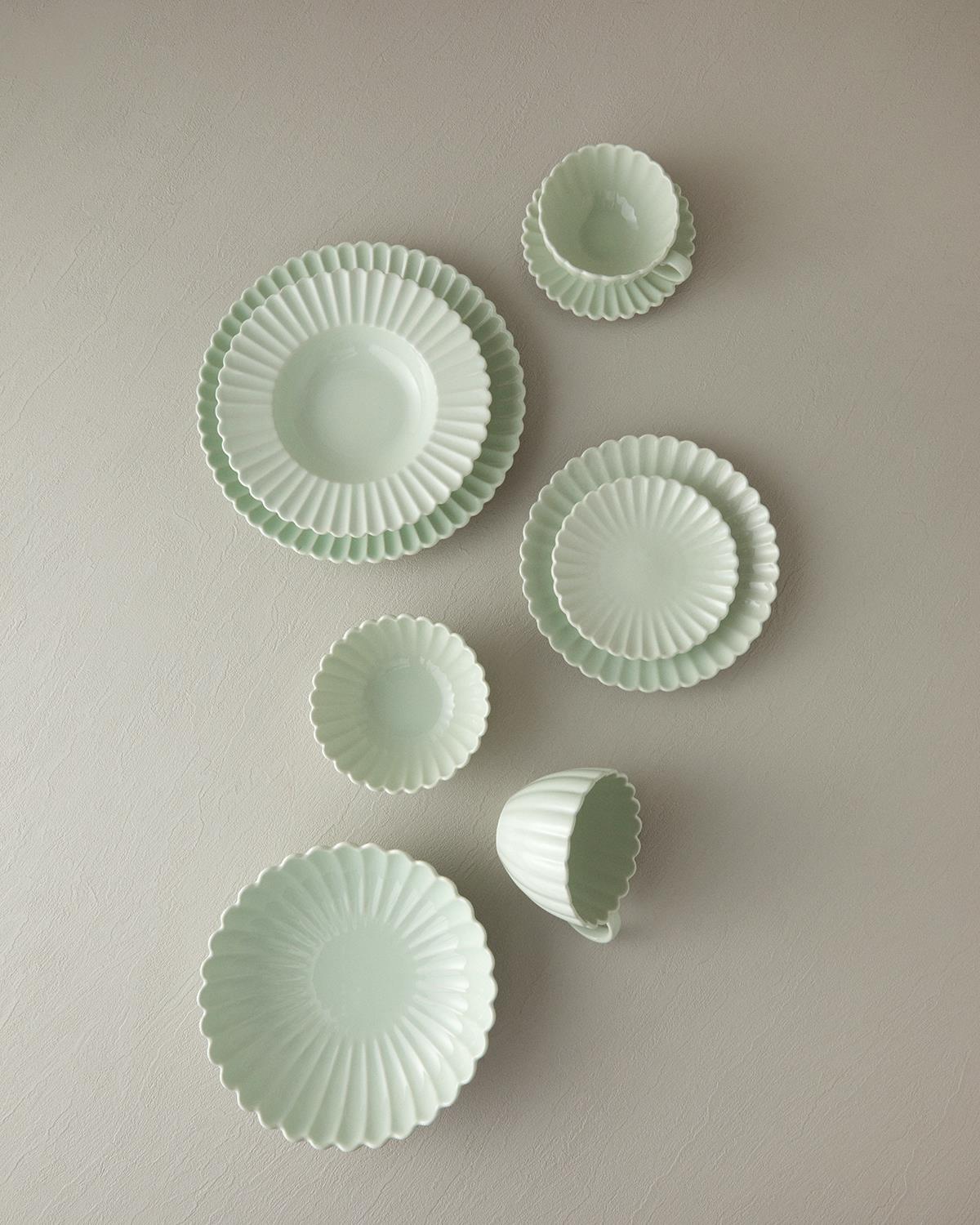 Fiore New Bone China Çukur Tabak Mint