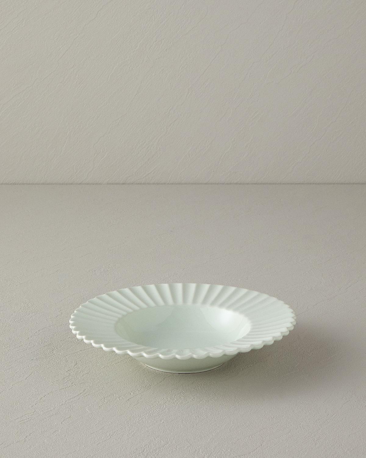 Fiore New Bone China Çukur Tabak Mint