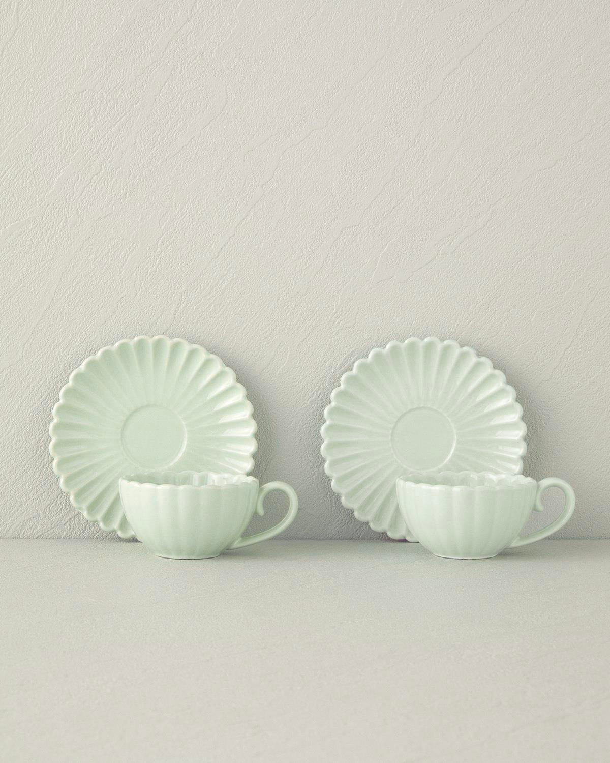 Fiore New Bone China Kahve Fincan Takımı Mint