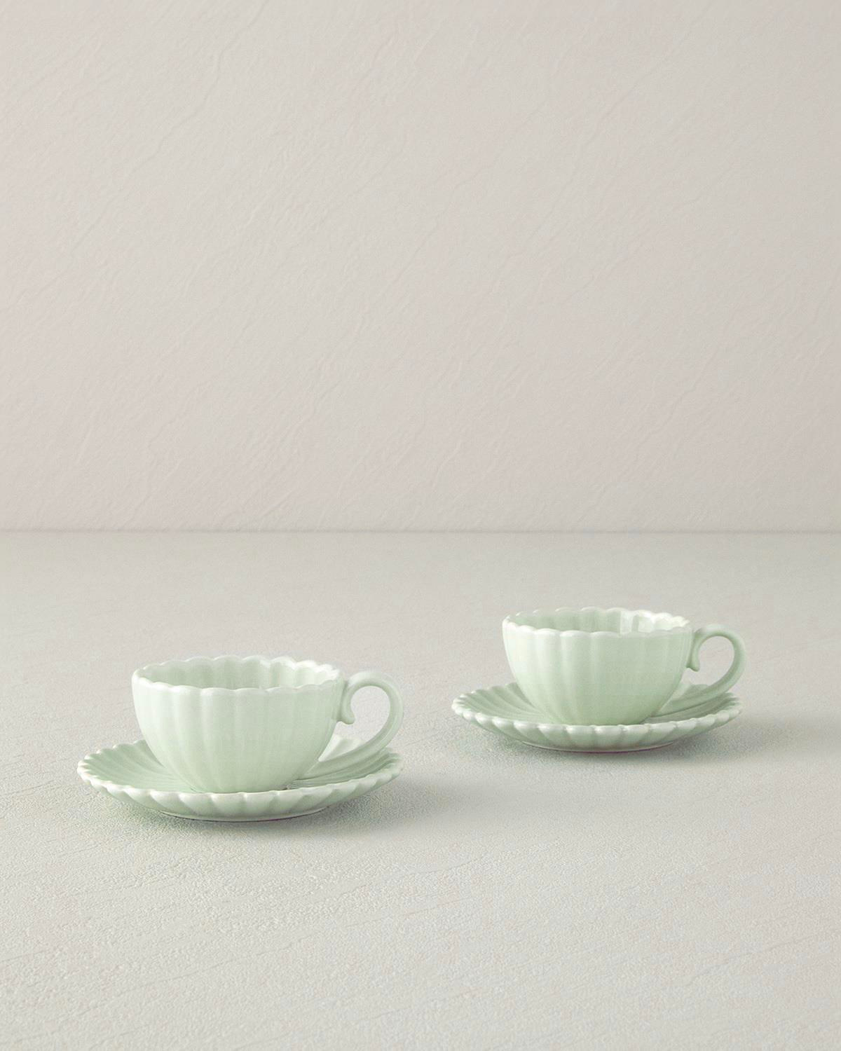 Fiore New Bone China Kahve Fincan Takımı Mint