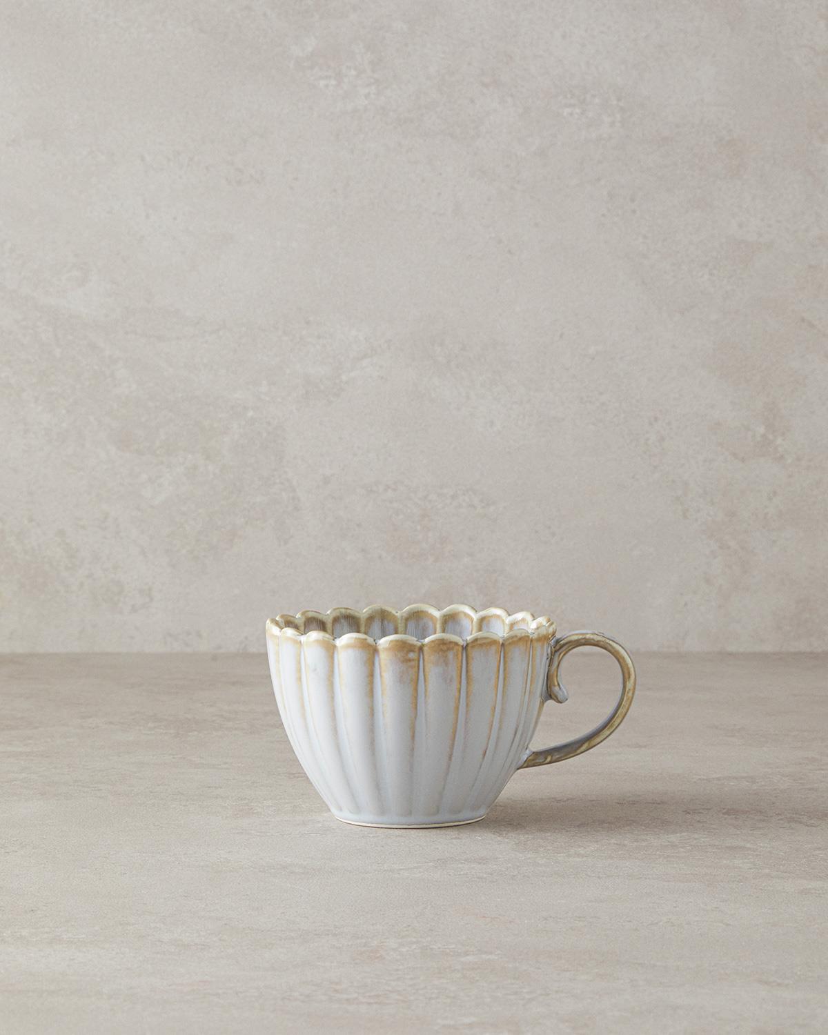 Fiore New Bone China Kupa 350 ML Gri