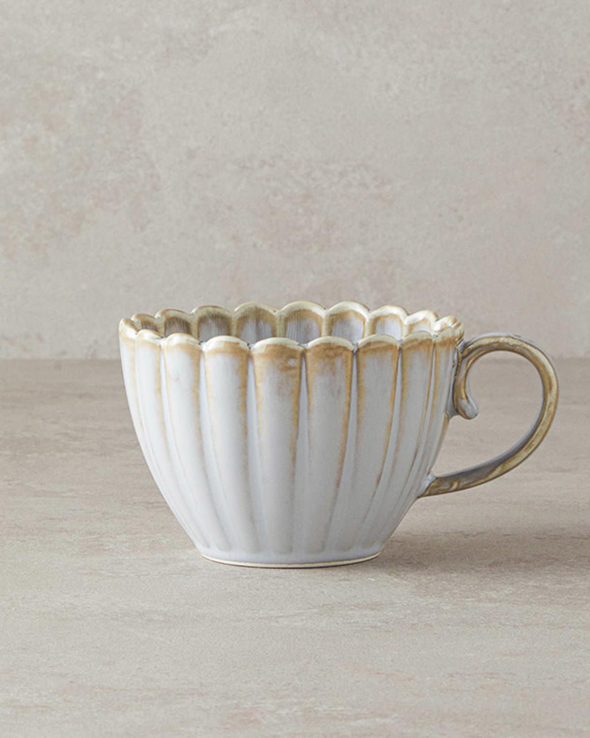 Fiore New Bone China Kupa 350 ML Gri