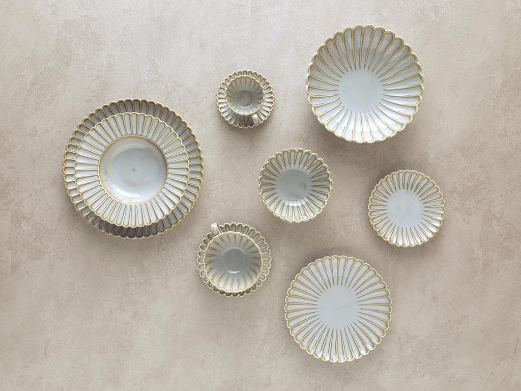 Fiore New Bone China Pasta Tabağı Gri