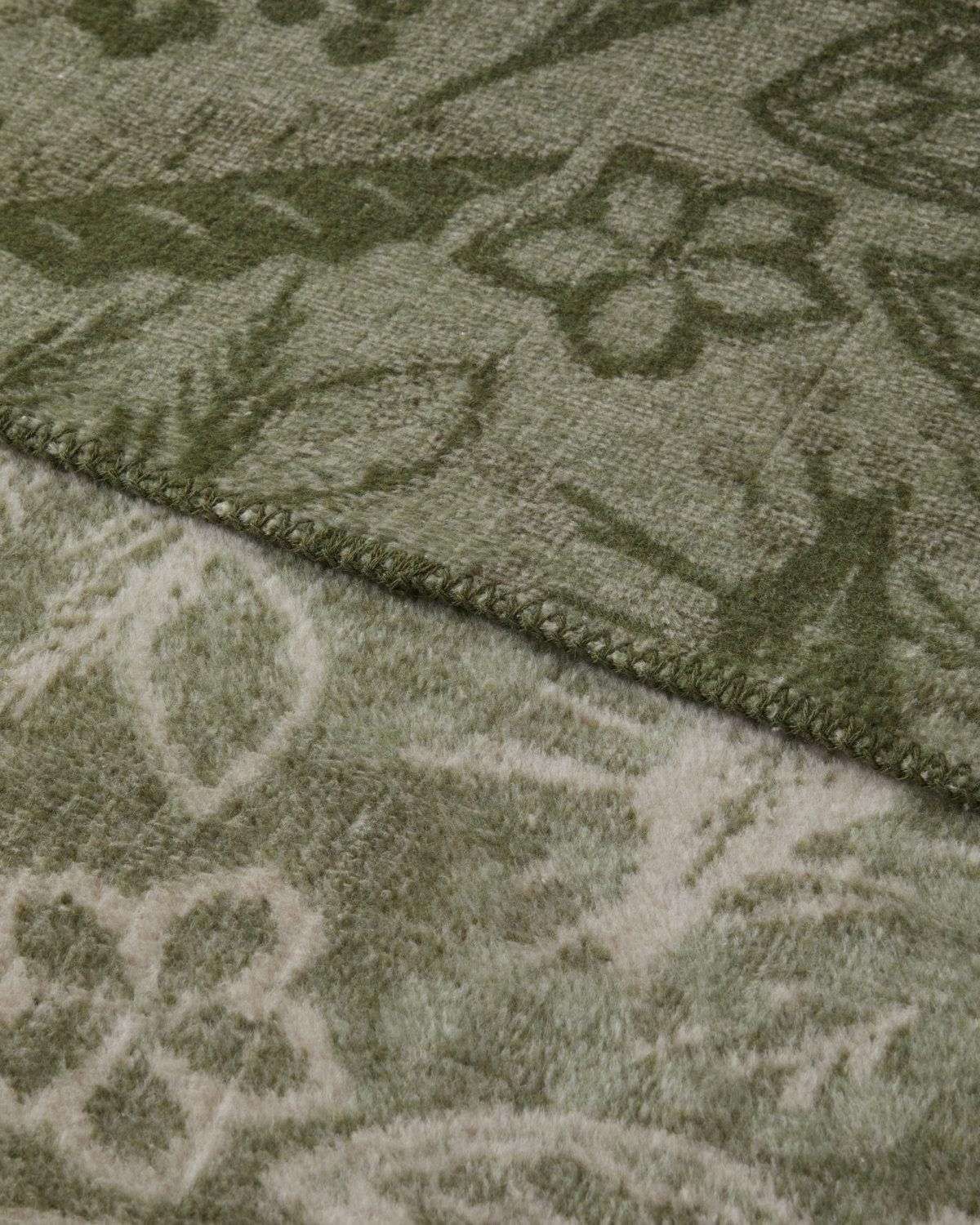 Floral Art Pamuklu Tek Kişilik Battaniye 150x200 cm Açık Yeşil