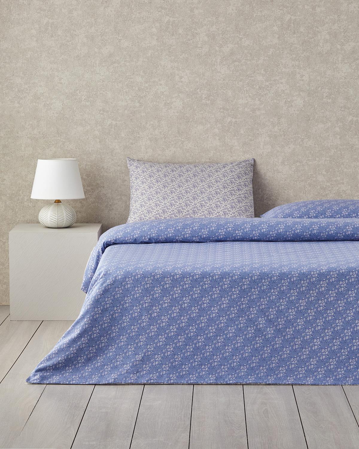 Floral Breeze Kolay Ütülenir Çift Kişilik Nevresim Takımı 200x220 cm Mor