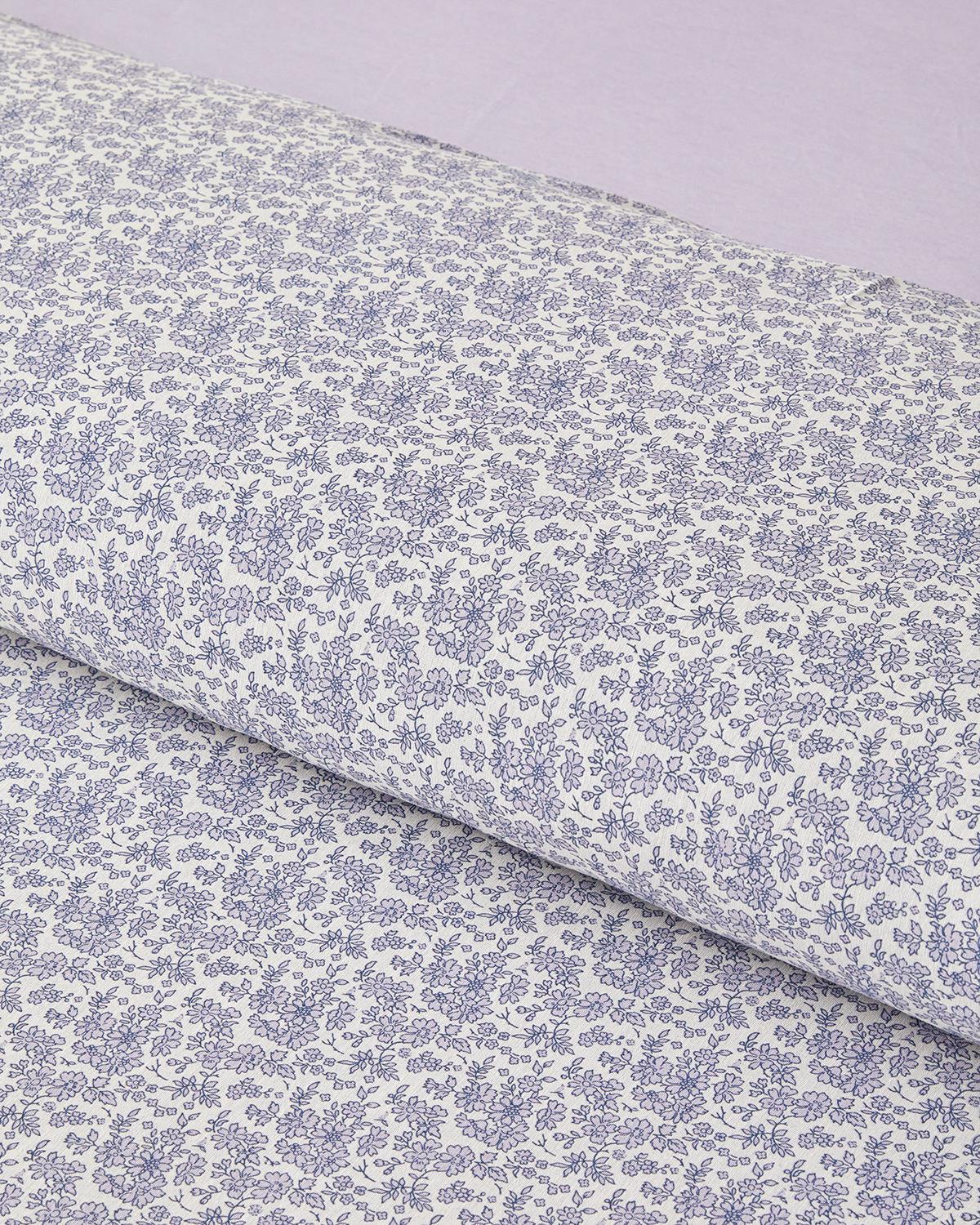 Floral Breeze Kolay Ütülenir Çift Kişilik Nevresim Takımı 200x220 cm Mor