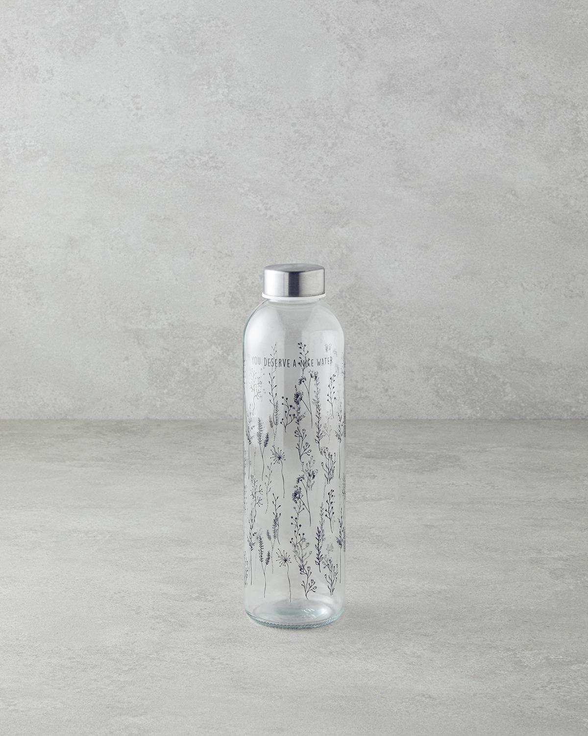 Floral Cam Şişe 750 ml Şeffaf