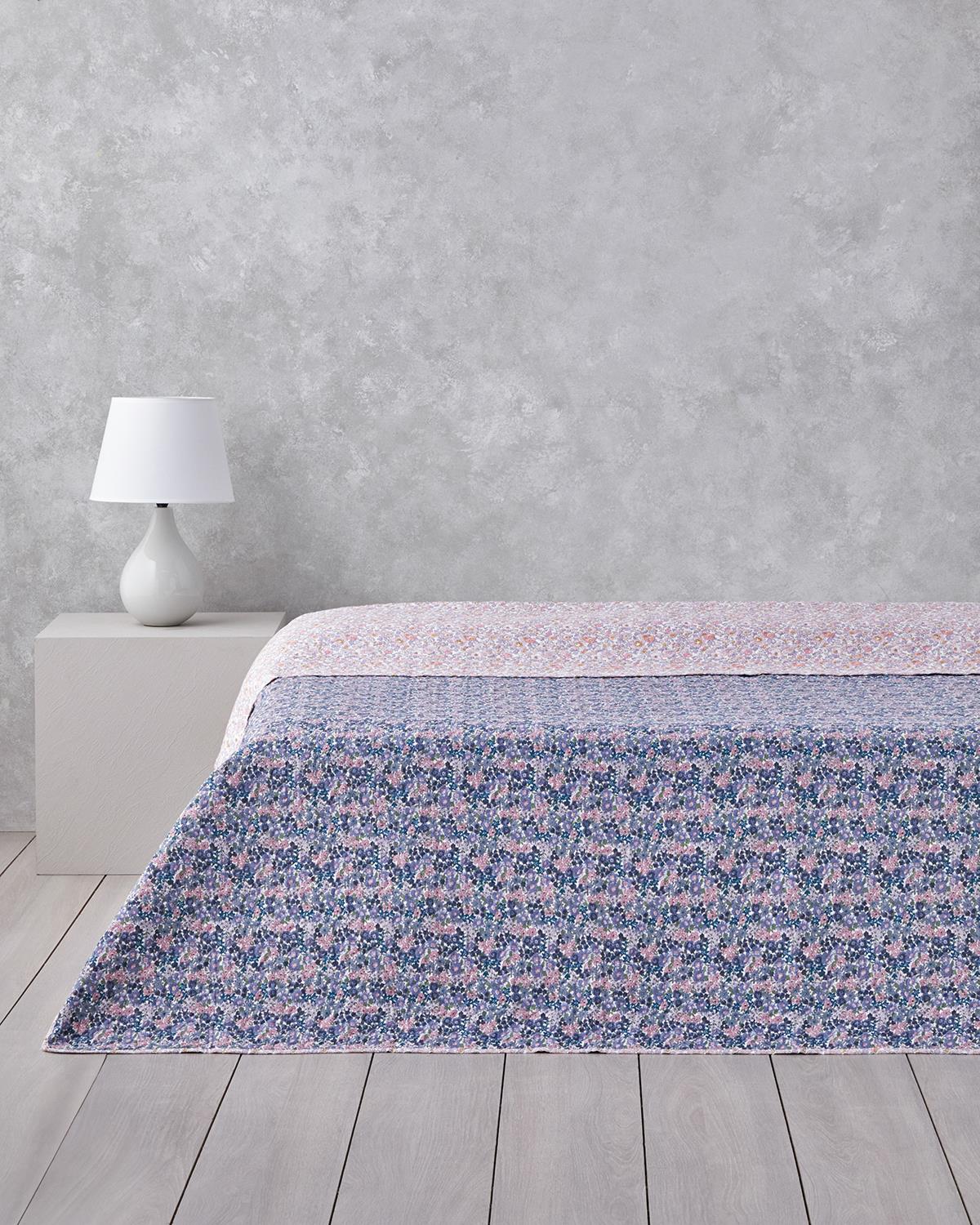 Floral Cascade King Size Çok Amaçlı Örtü 240x220 cm Pembe