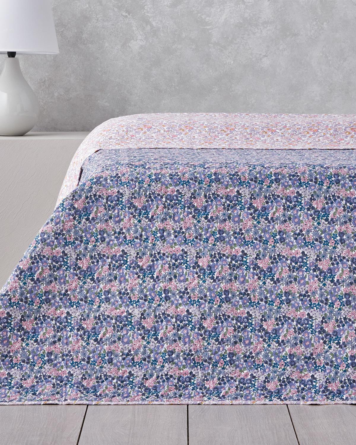 Floral Cascade Tek Kişilik Çok Amaçlı Örtü 160x220 cm Pembe