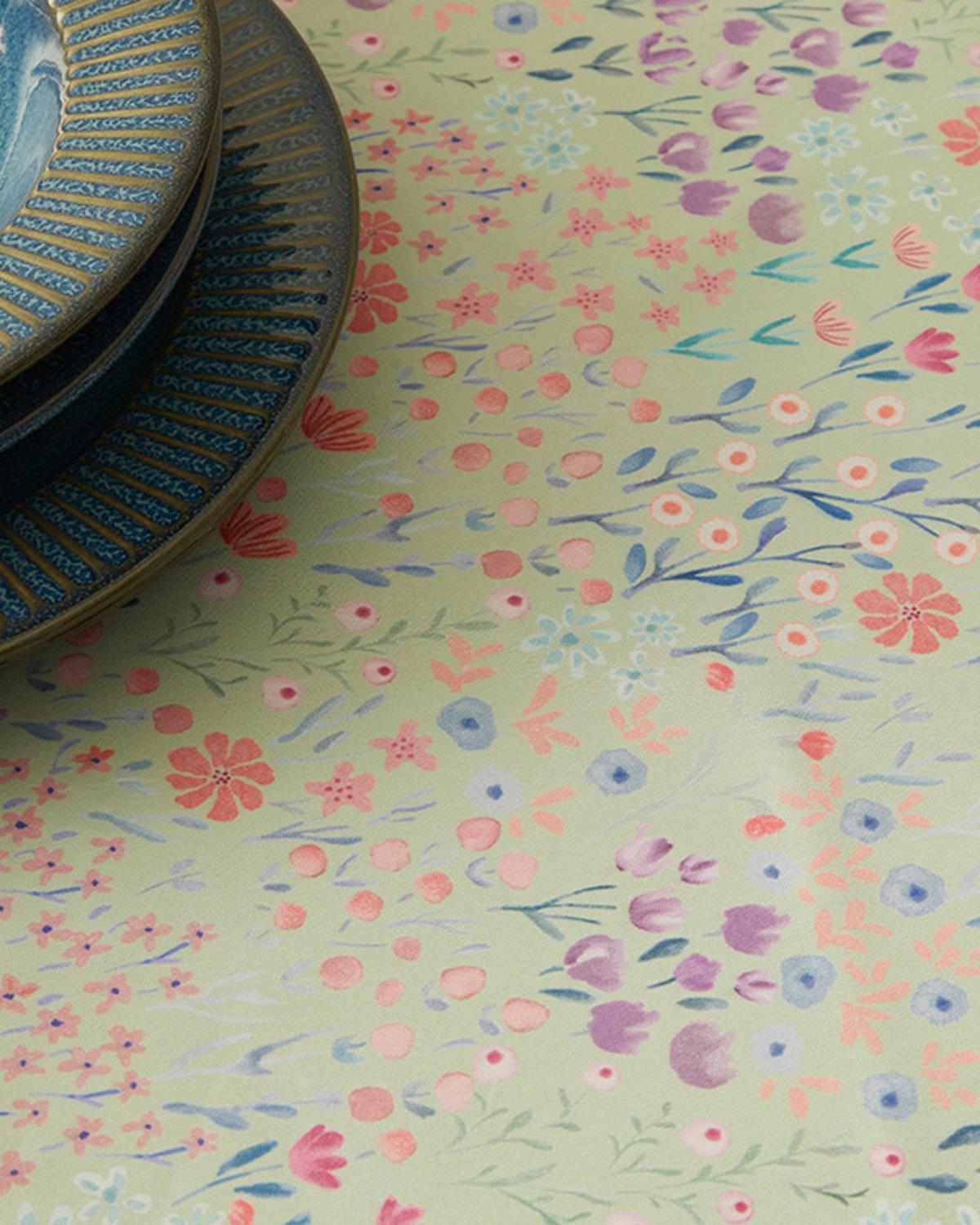 Floral Garden Masa Örtüsü Yeşil