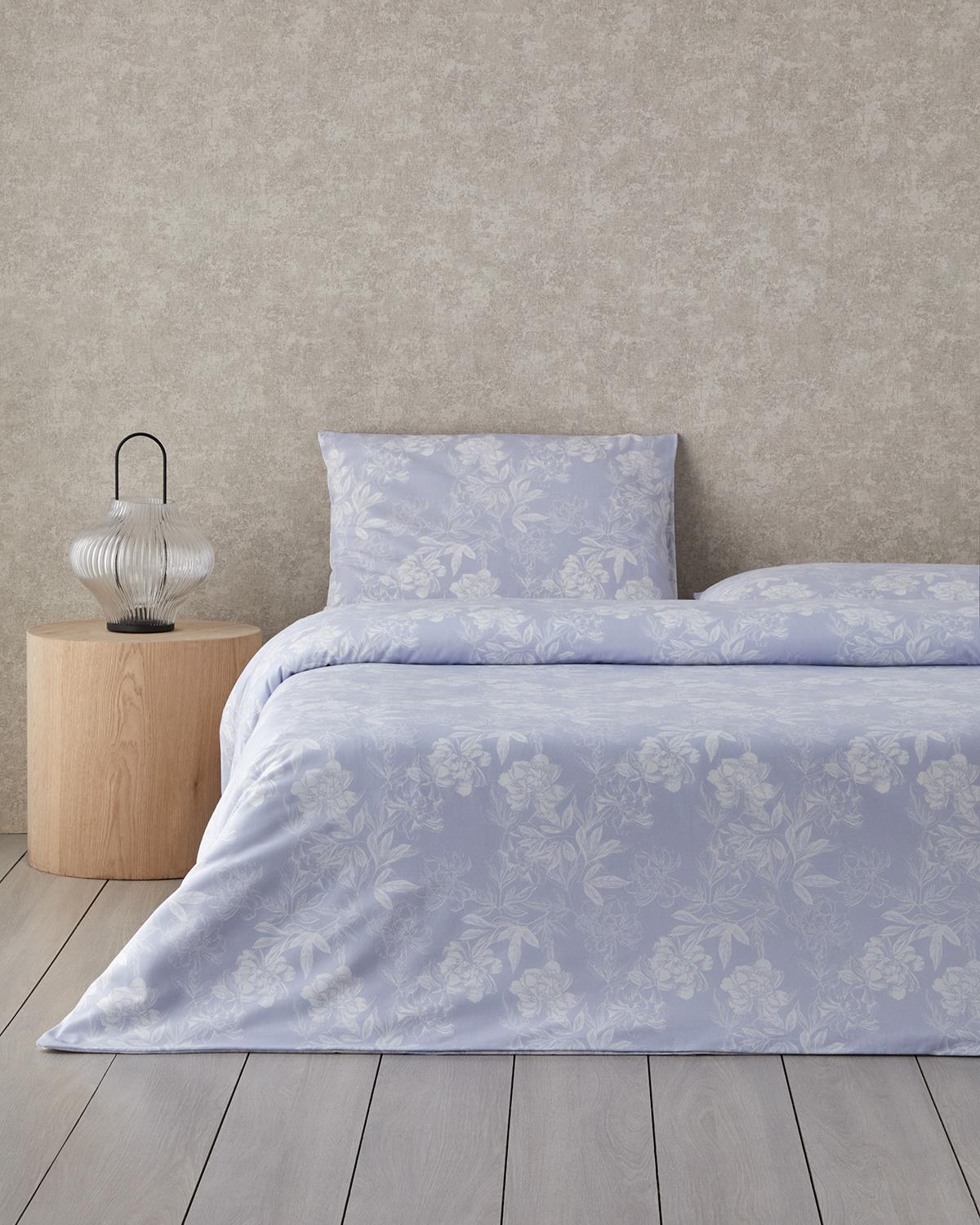 Floral Vine Kolay Ütülenir Çift Kişilik Nevresim Takımı 200x220 cm Lila
