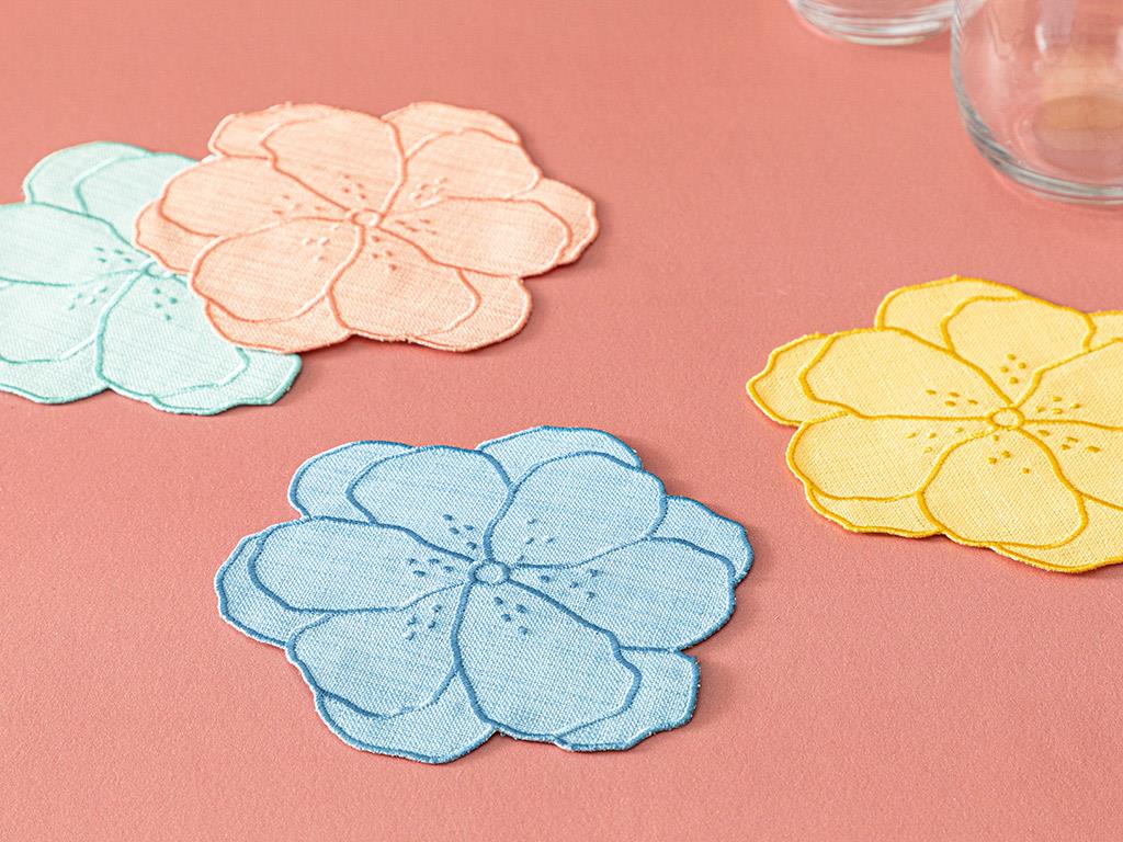 Flower Spree 4'lü Kokteyl Peçetesi Renkli