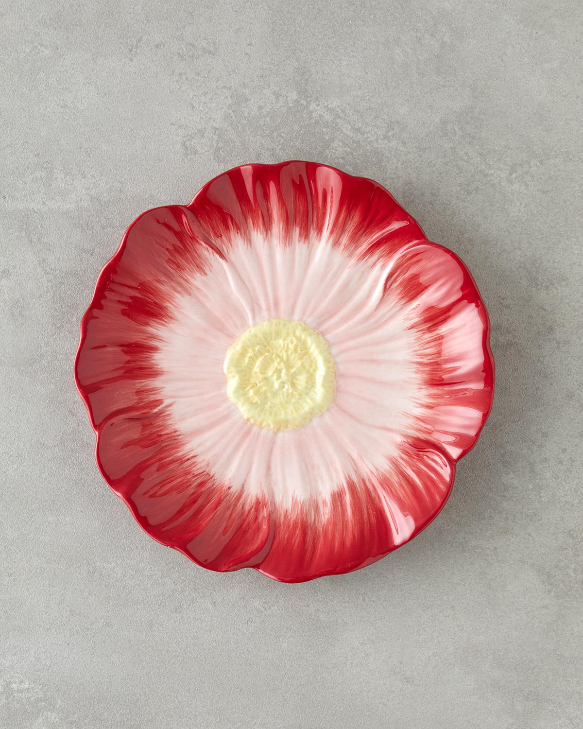 Flowerella Dolomite Pasta Tabağı 21 cm Kırmızı-Pembe
