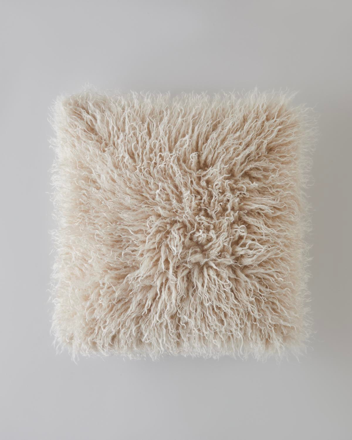 Fluffy Kırlent Kılıfı 45x45 cm Bej