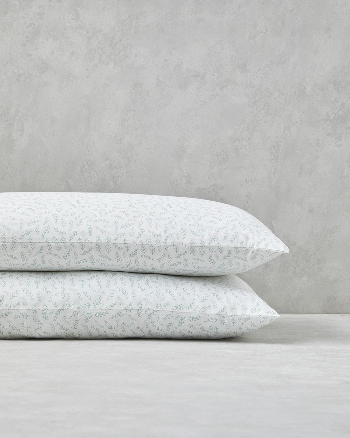 Forest Essence Pamuklu 2'li Yastık Kılıfı 50x70 cm Yeşil