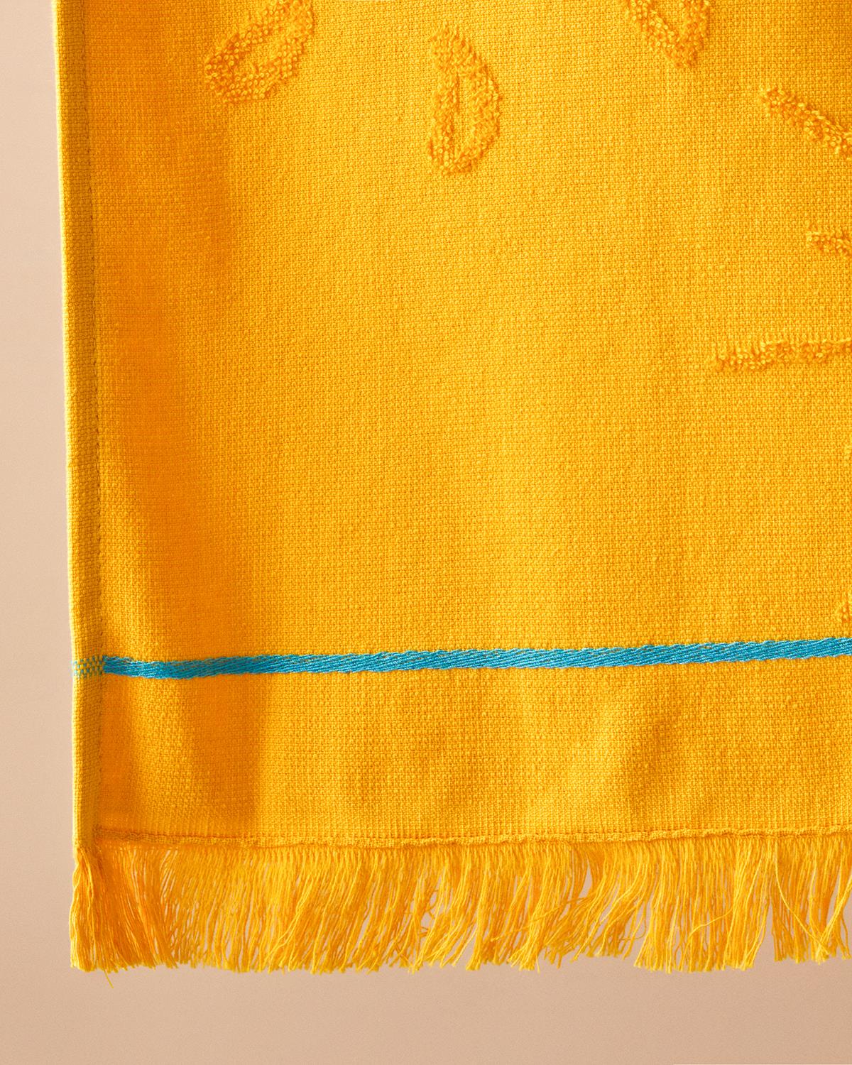 Funny Sunny Pamuklu Plaj Havlusu 70x140 cm Sarı