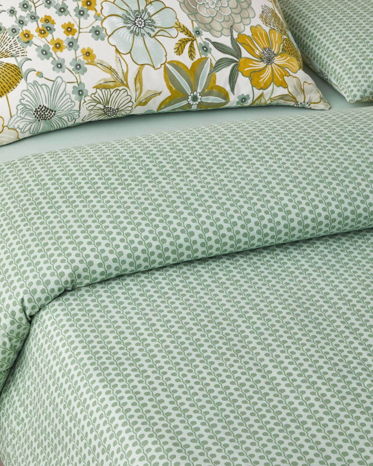 Garden Glory Pamuk Çift Kişilik Nevresim Takımı 200x220 cm Yeşil