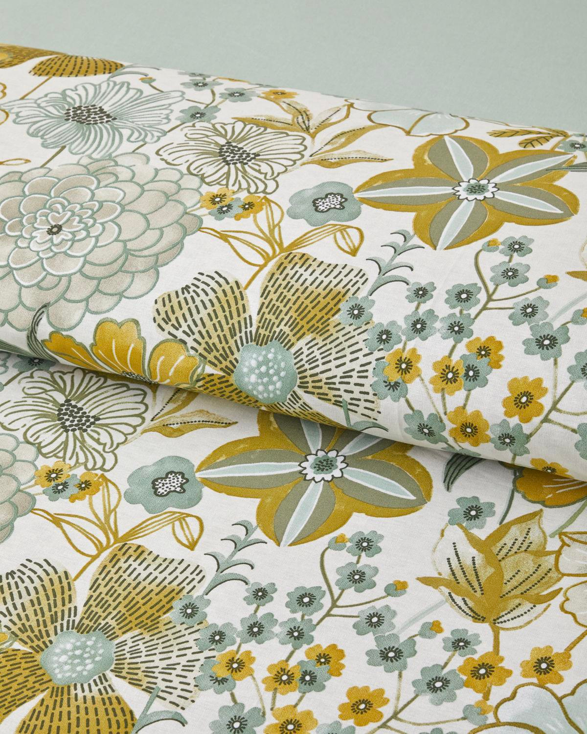 Garden Glory Pamuk Çift Kişilik Nevresim Takımı 200x220 cm Yeşil