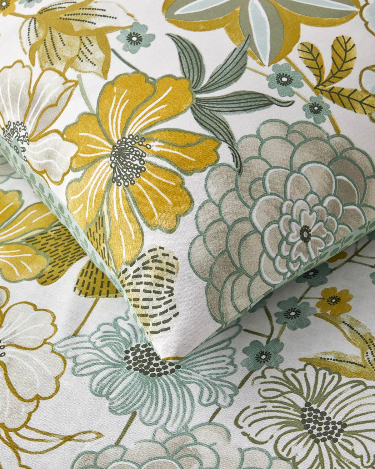 Garden Glory Pamuk Çift Kişilik Nevresim Takımı 200x220 cm Yeşil