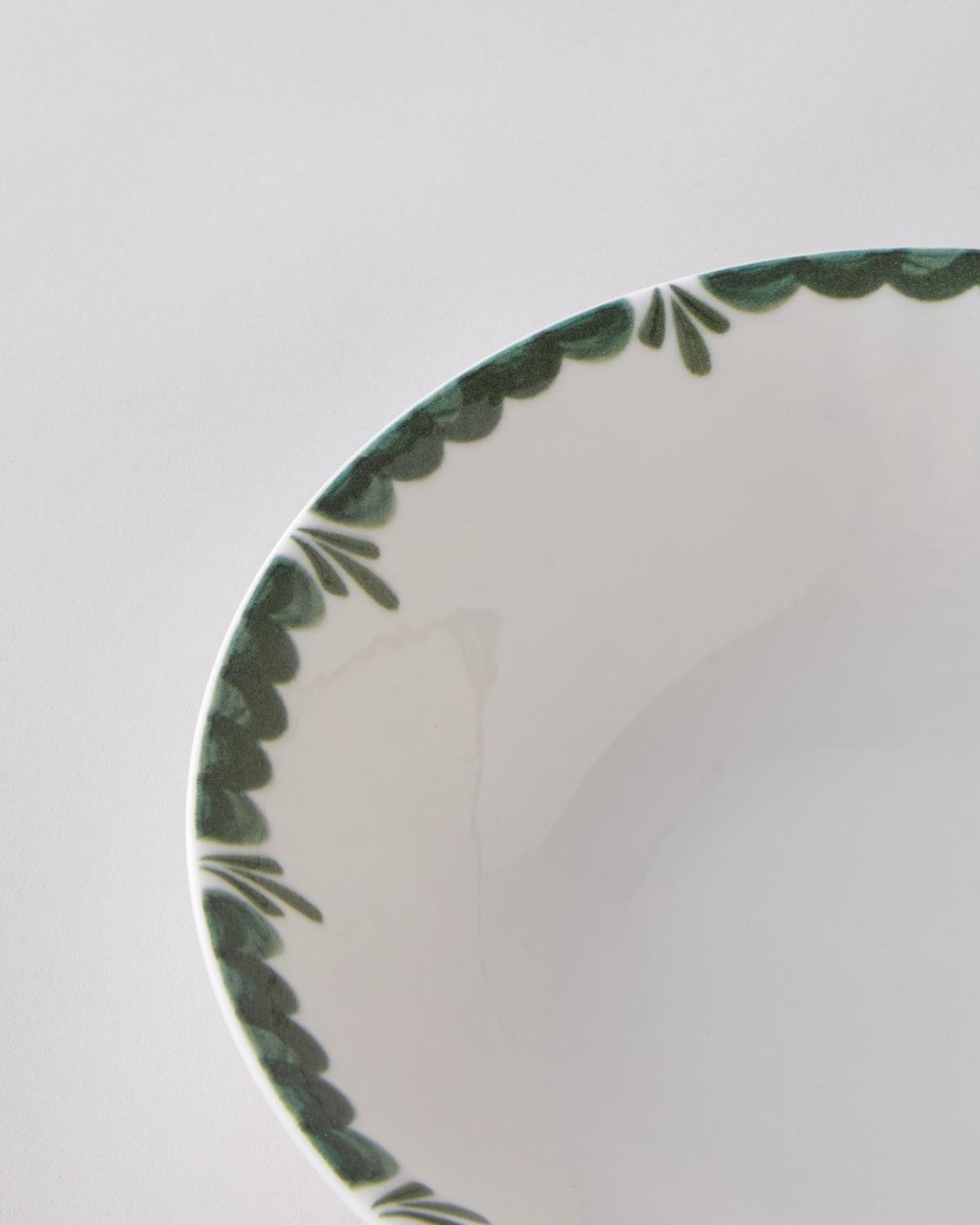 Gardenia Porselen Kase 23 cm Yeşil