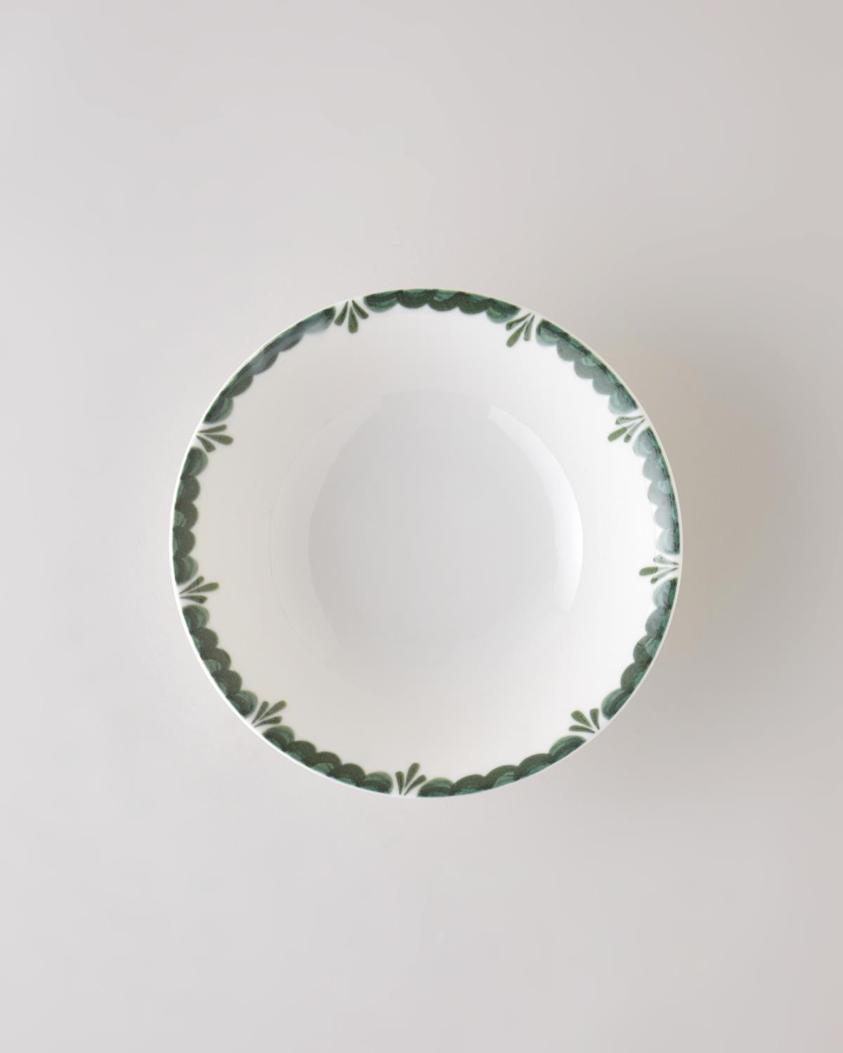 Gardenia Porselen Kase 23 cm Yeşil