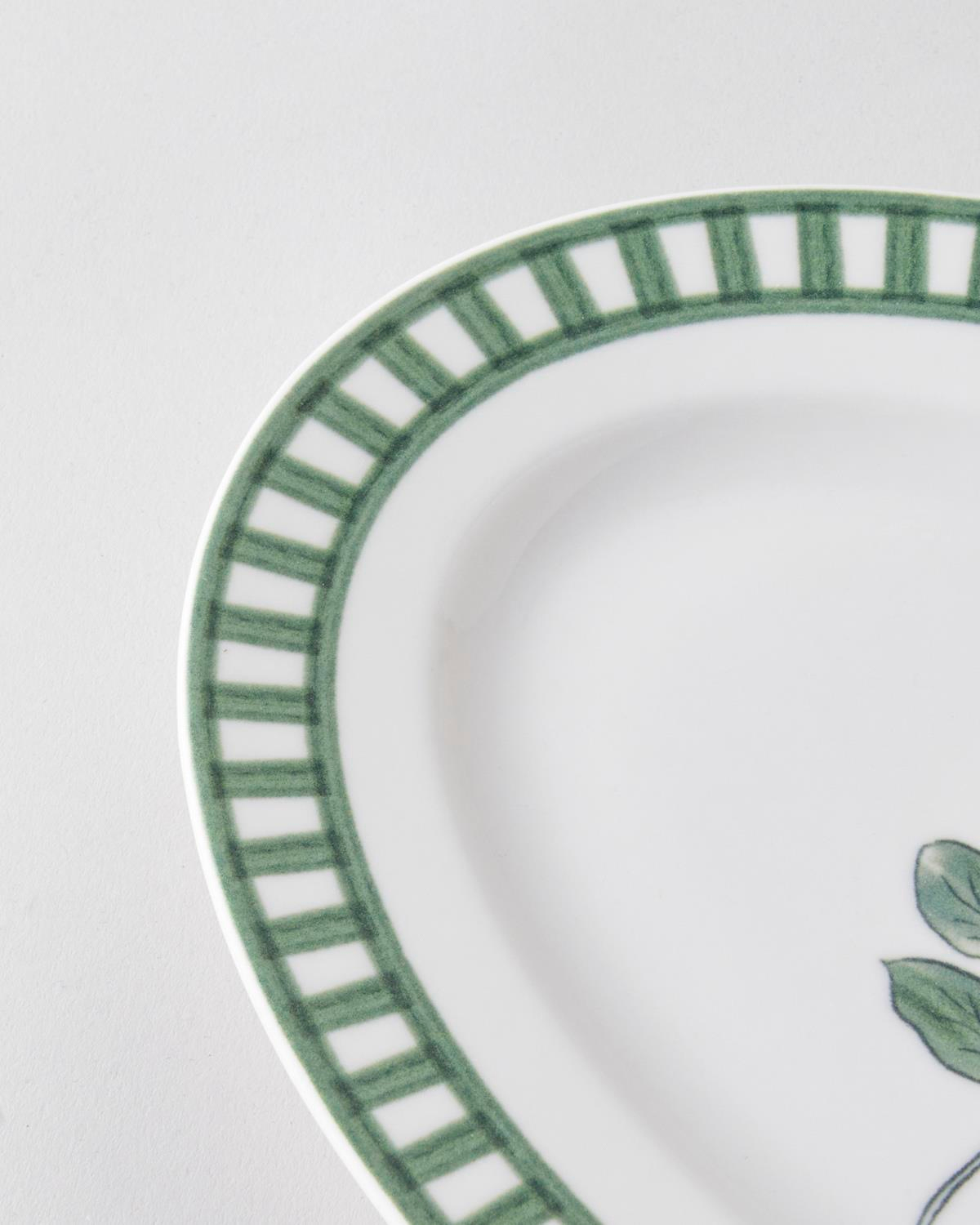 Gardenia Porselen Kayık Tabak 30 cm Yeşil