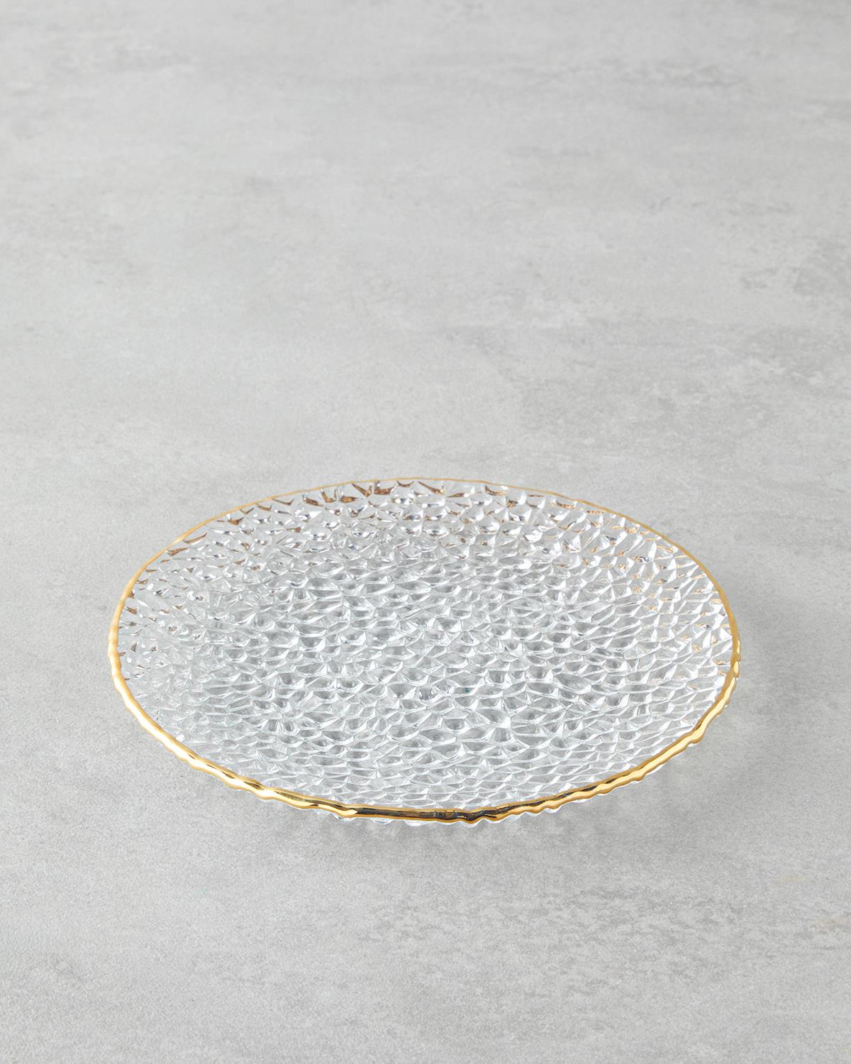 Giselle Cam Pasta Tabağı 16 cm Gold