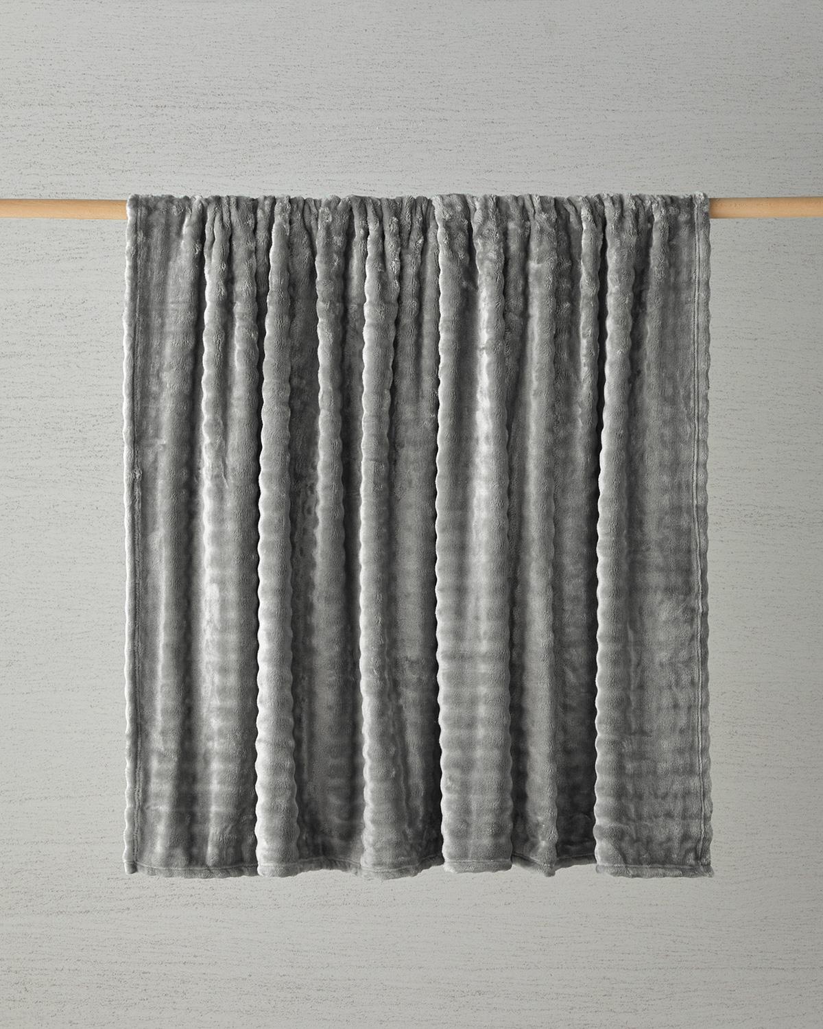 Glance Bubble Supersoft Çift Kişilik Battaniye 200x220 cm Gri