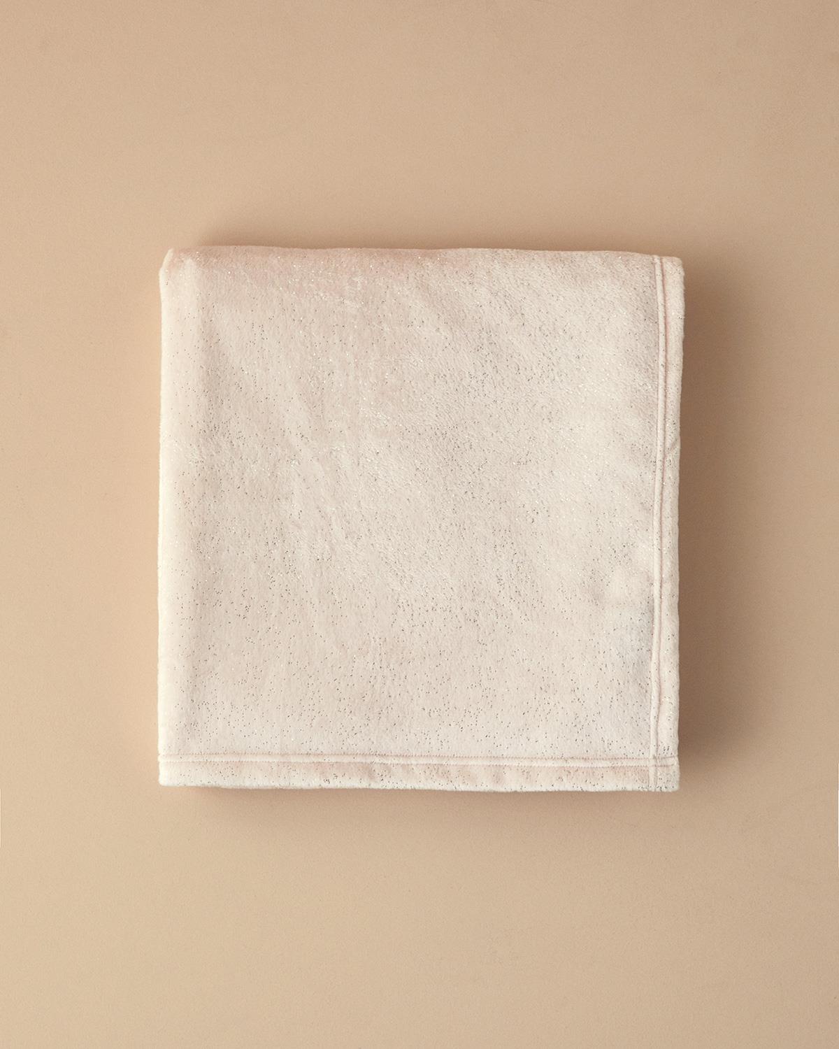 Gleamy Varak Baskılı Super Soft Tv Battaniyesi Krem