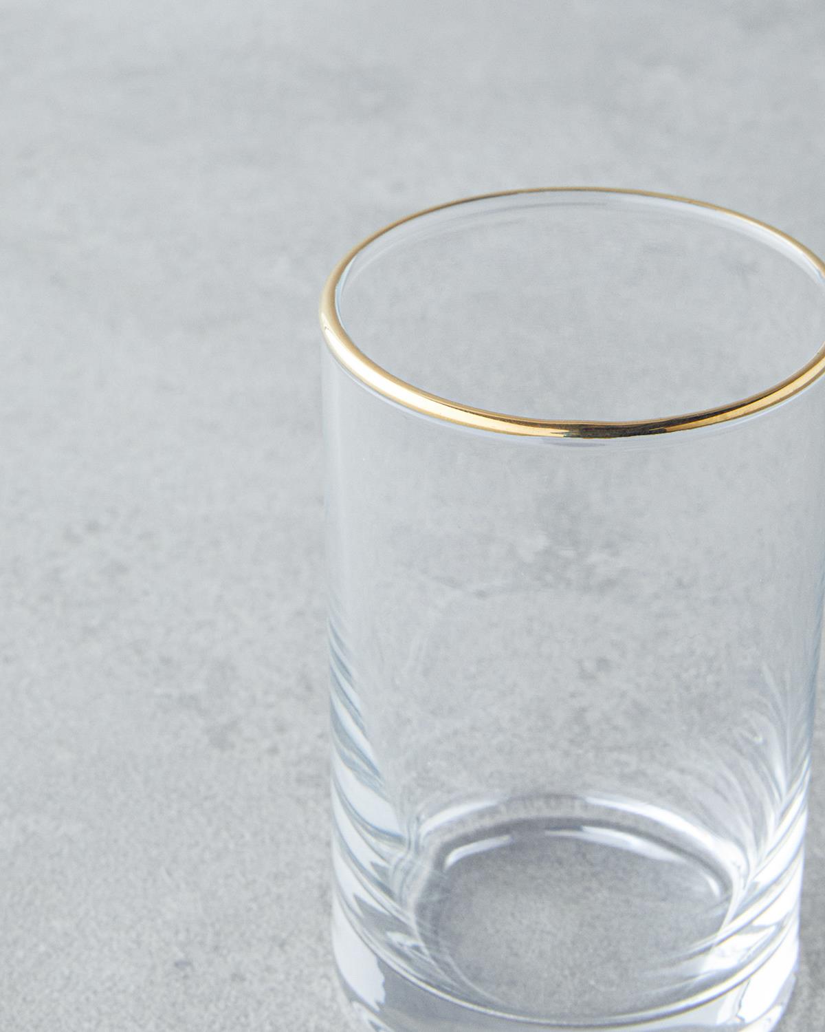 Glint Cam 6'lı Kahve Yanı Bardak 125 ml Gold