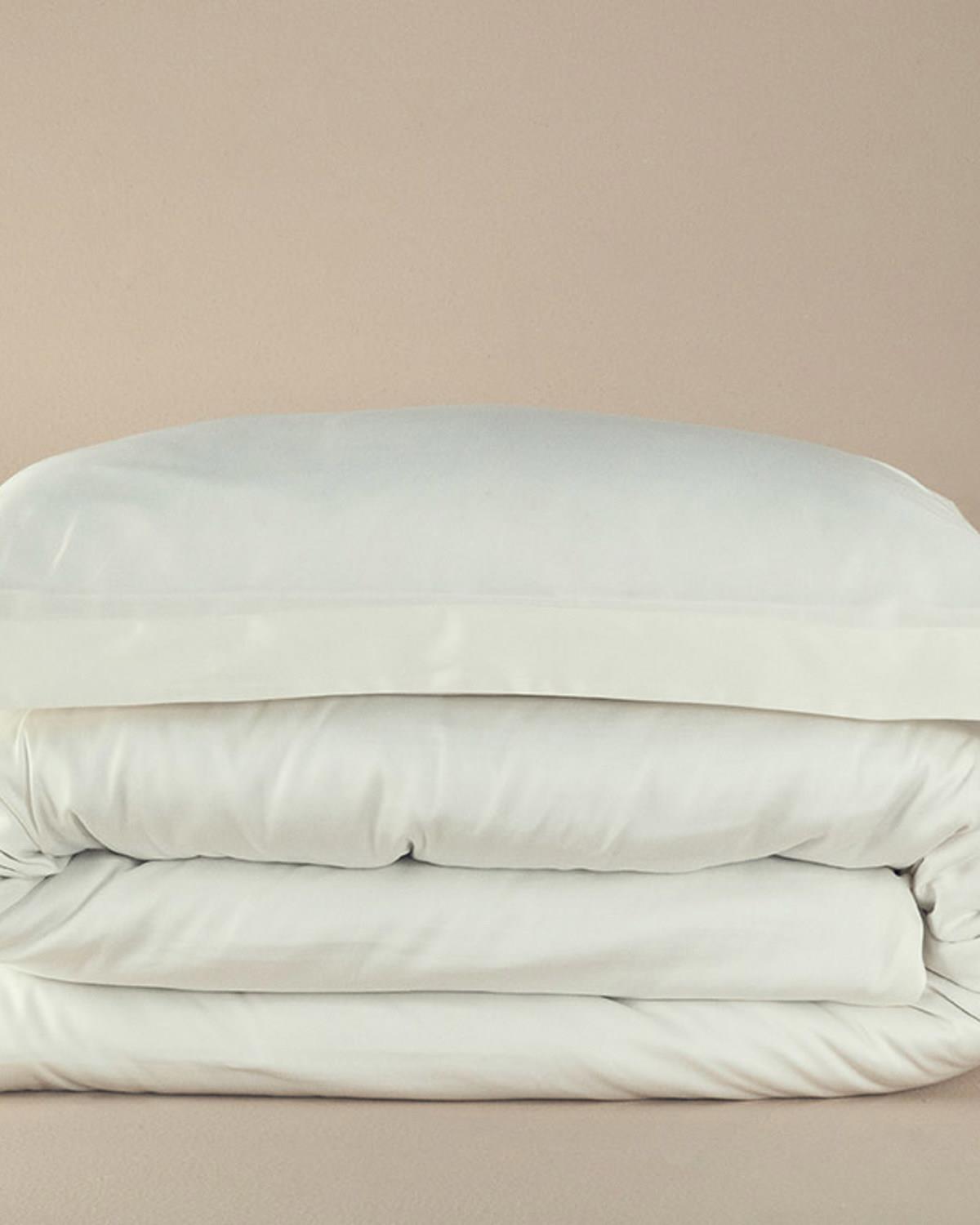 Glorious İpek Çift Kişilik Nevresim Takımı Beyaz