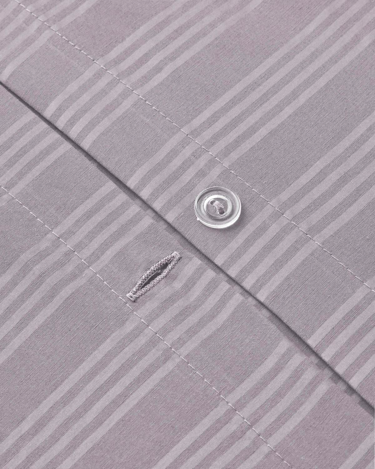 Glossy Kolay Ütülenir Perkal Çift Kişilik Nevresim Takımı 200x220 cm Gri