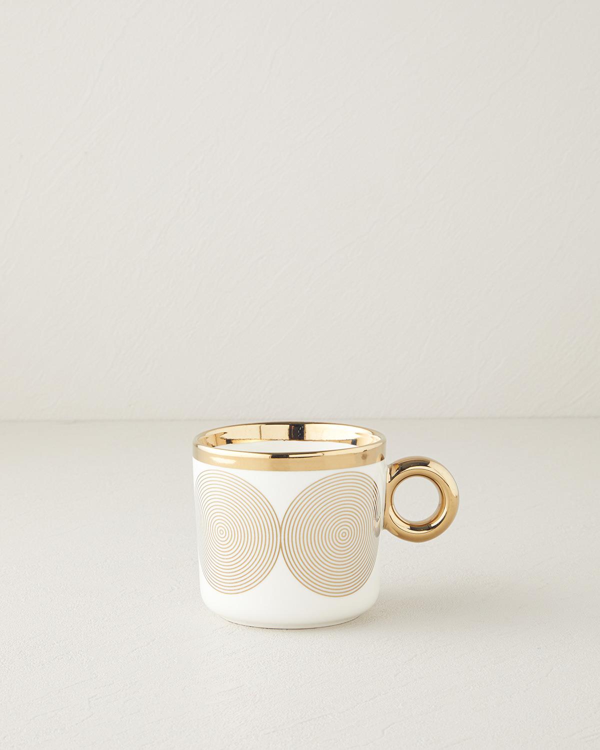 Gold Swirl New Bone China Kupa 380 ml Gold