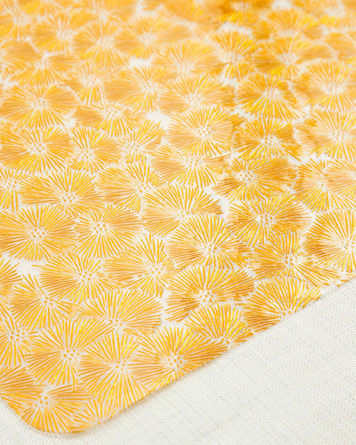 Golden Flower Pvc 2'li Amerikan Servis 30x45 cm Gold