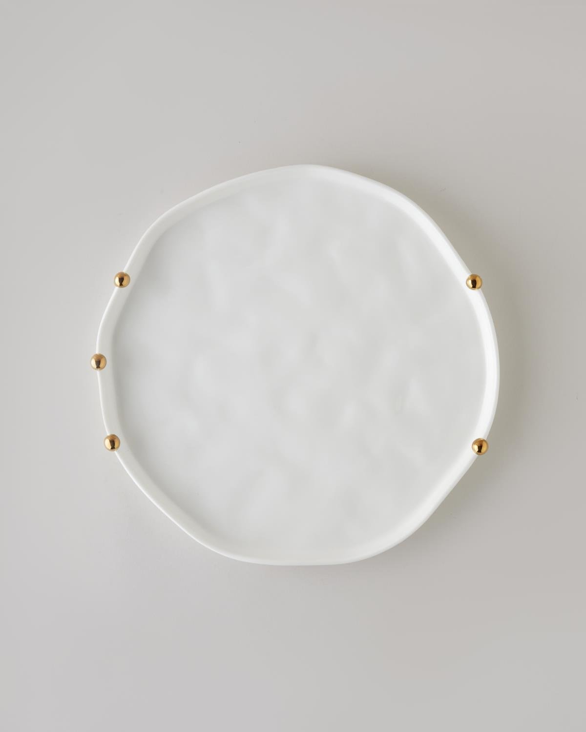 Golden Gleam Porselen Supla 34 cm Beyaz-Gold