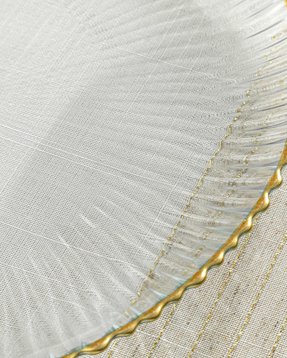 Graceful Cam Pasta Tabağı Gold