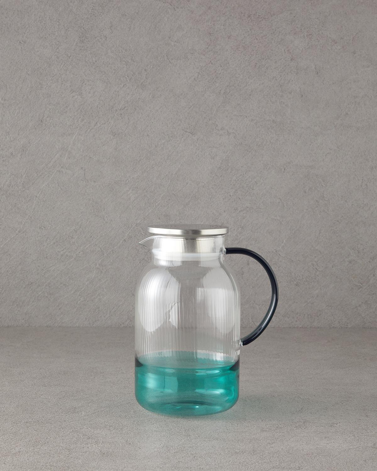 Grena Borosilikat Cam Sürahi 1500 ml Yeşil