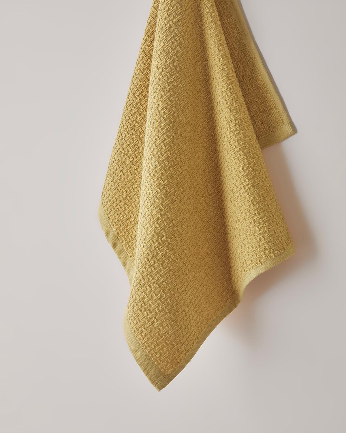 Grid Pamuk Yüz Havlusu 50x70 cm Hardal