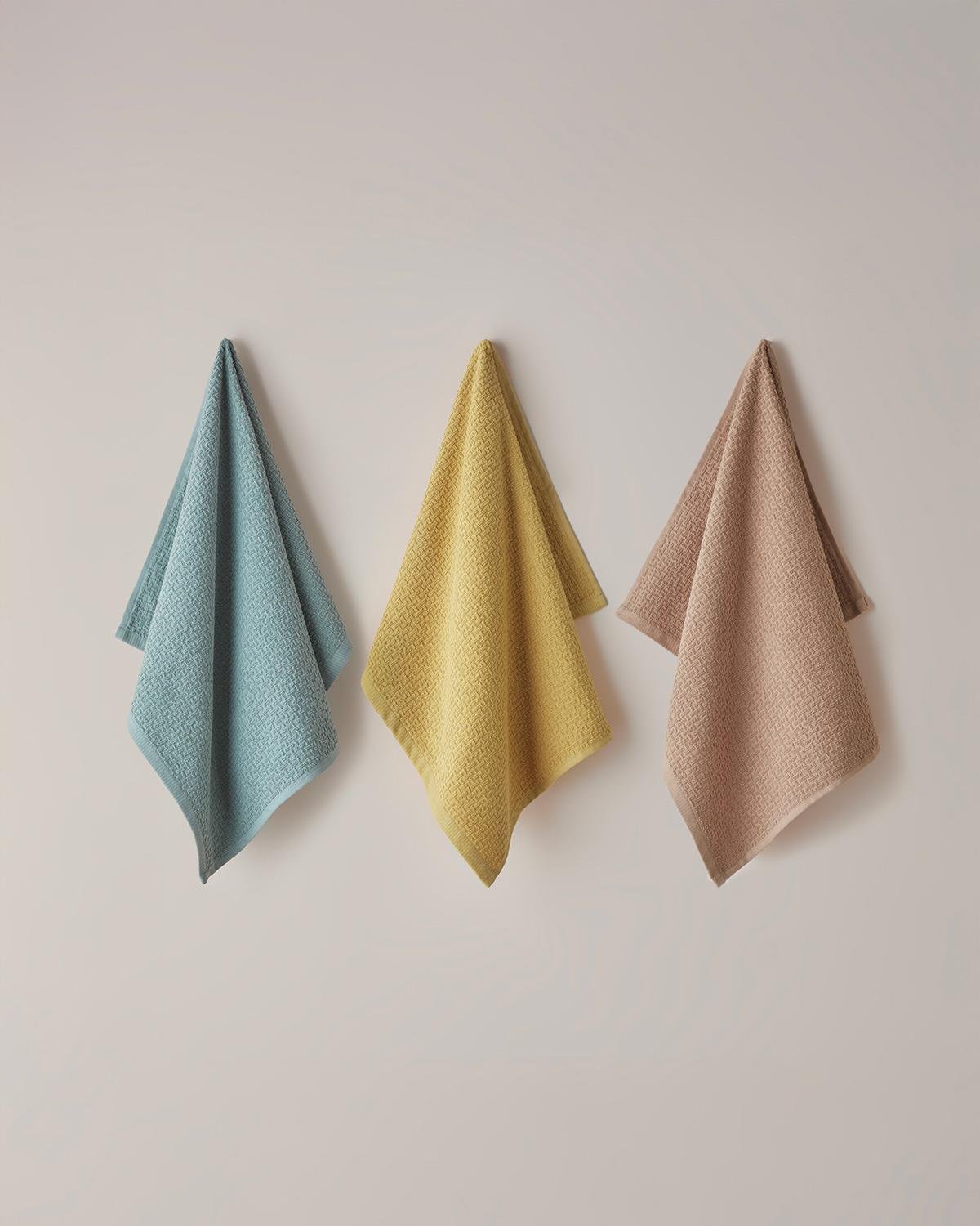 Grid Pamuk Yüz Havlusu 50x70 cm Koyu Yeşil