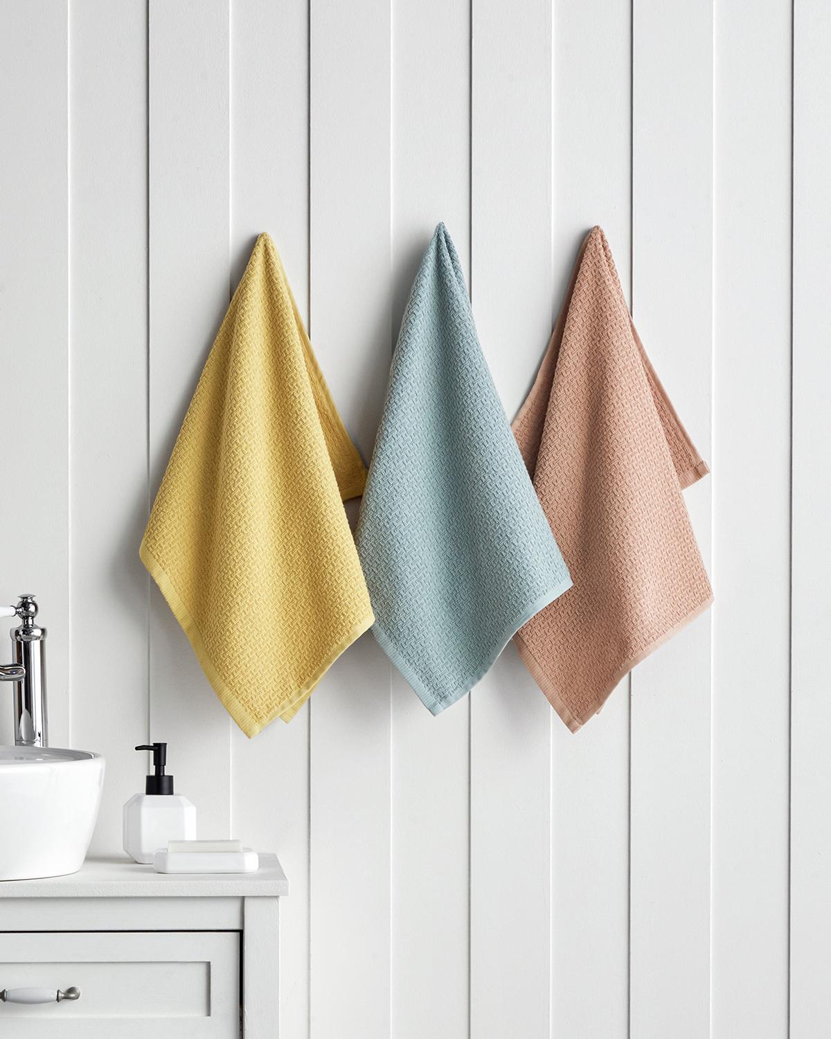 Grid Pamuk Yüz Havlusu 50x70 cm Somon