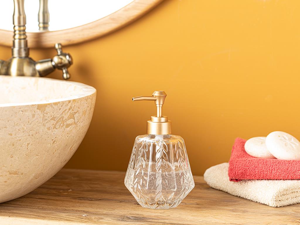 Hailey Cam Banyo Sıvı Sabunluk 300 ml Şeffaf