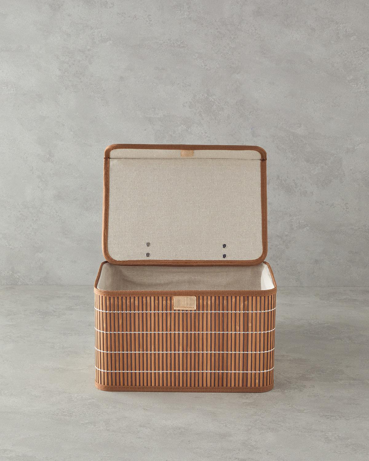 Hardwood Bambu Saklama Kutusu Kahve