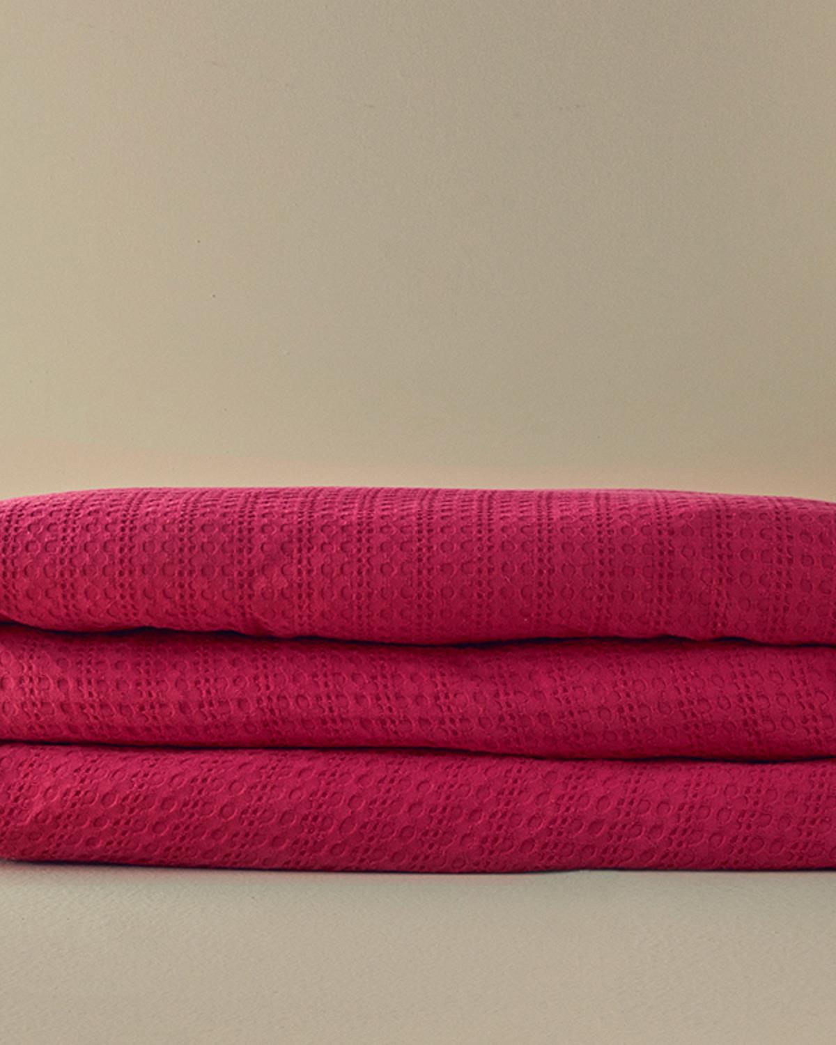 Harmony Çift Kişilik Pike Koyu Pembe
