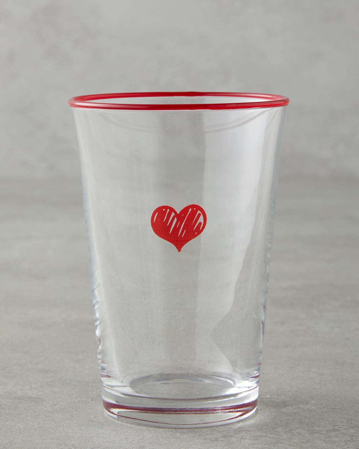 Heart Cam 3'lü Bardak 290 ml Kırmızı