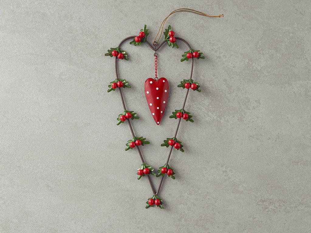 Heart Hanger Metal Askılı Aksesuar Kırmızı