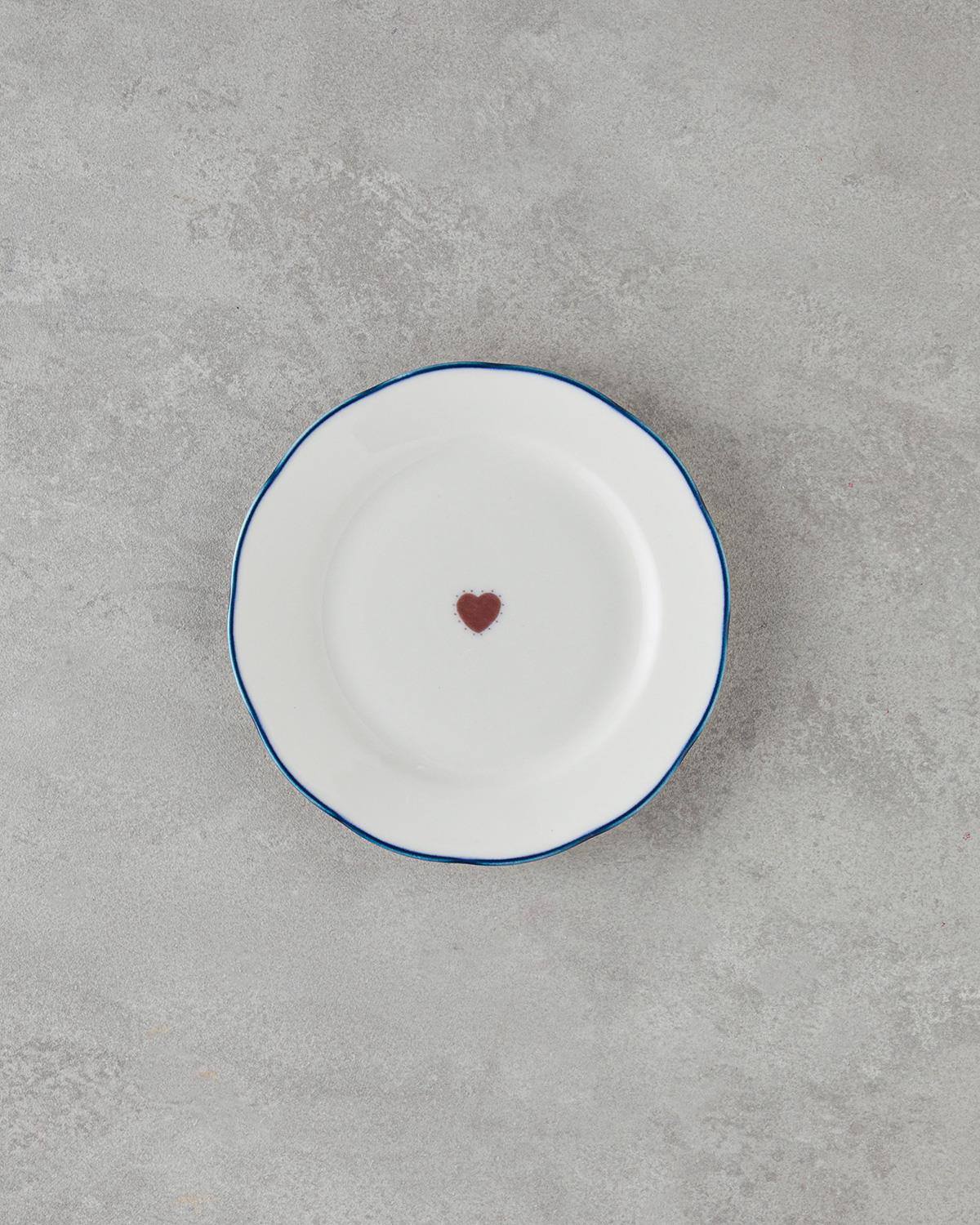 Heartfelt Bone Porselen Pasta Tabağı 19 cm Mavi