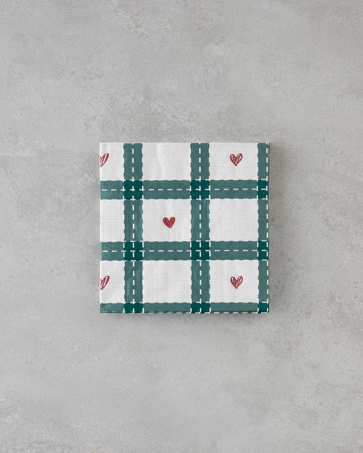 Heartmas Kağıt 20'li Kağıt Peçete 33x33 cm Yeşil