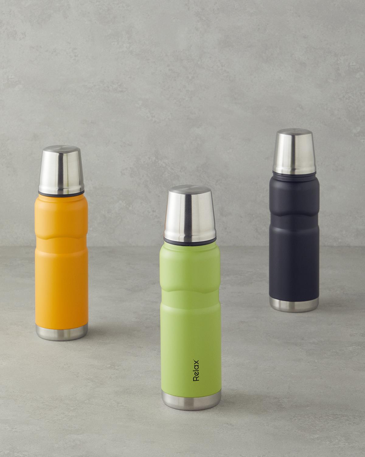 HeatLock Çelik Bardaklı Travel Mug 500 ml Siyah