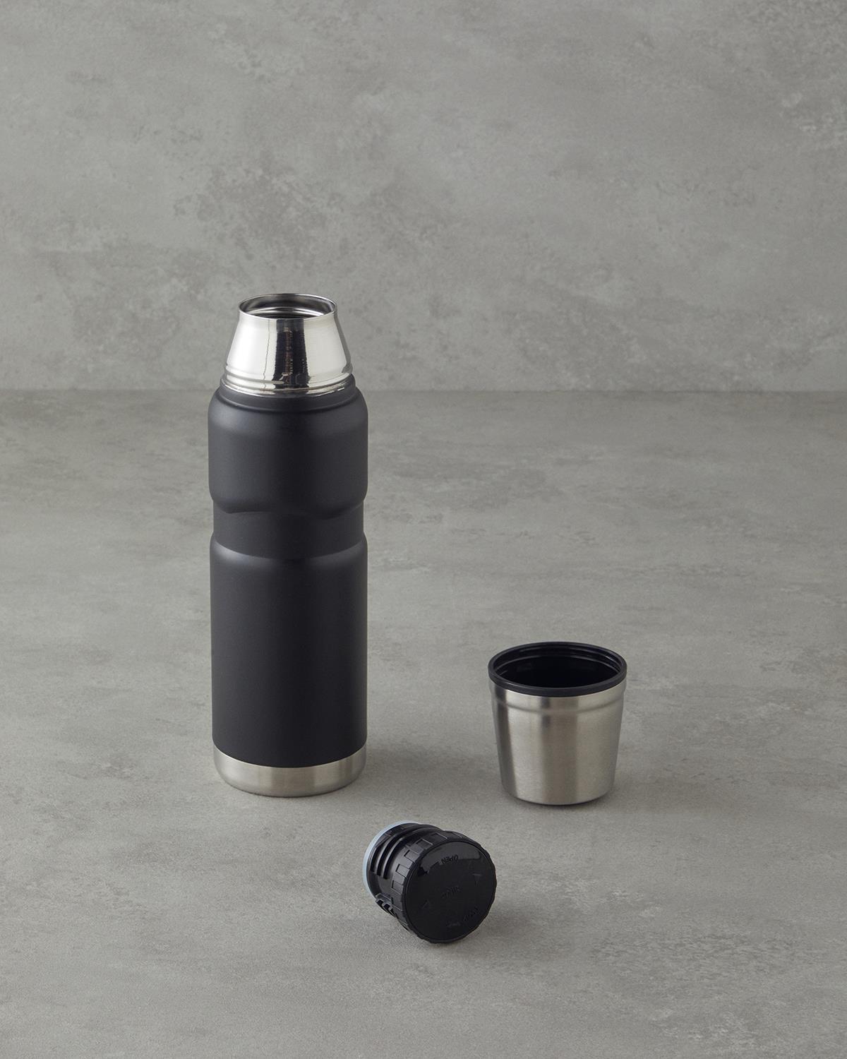 HeatLock Çelik Bardaklı Travel Mug 500 ml Siyah